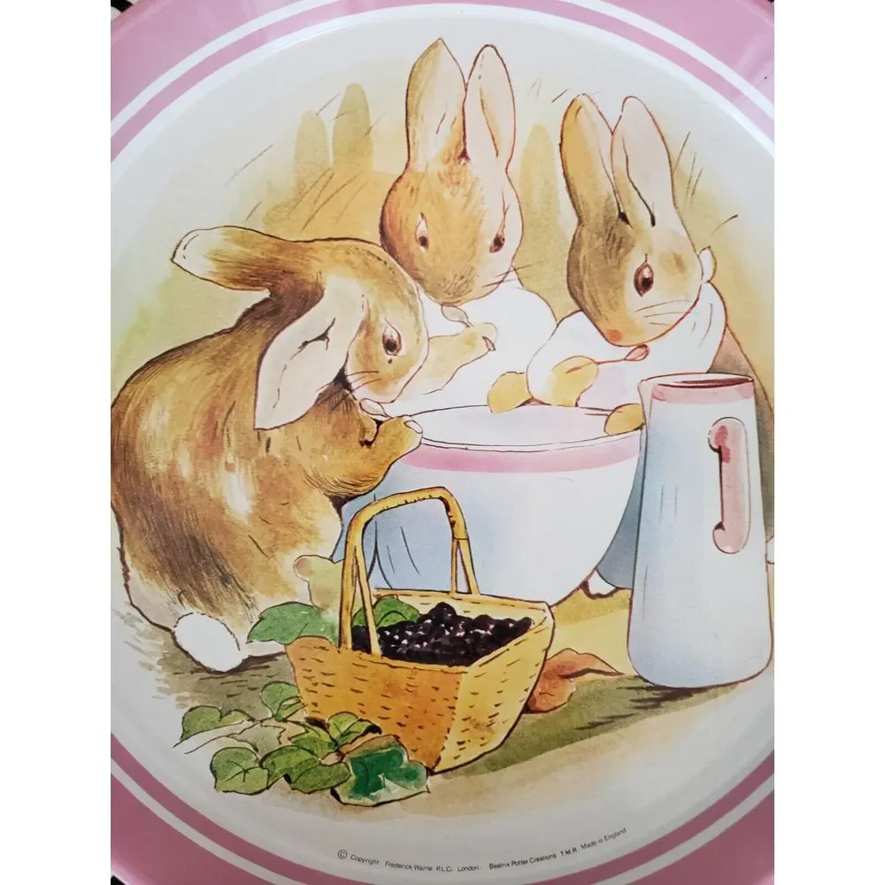 Beatrix Potter Bunnies Serving Tray Flopsy Mopsy cotton tail metal tray‎ 12